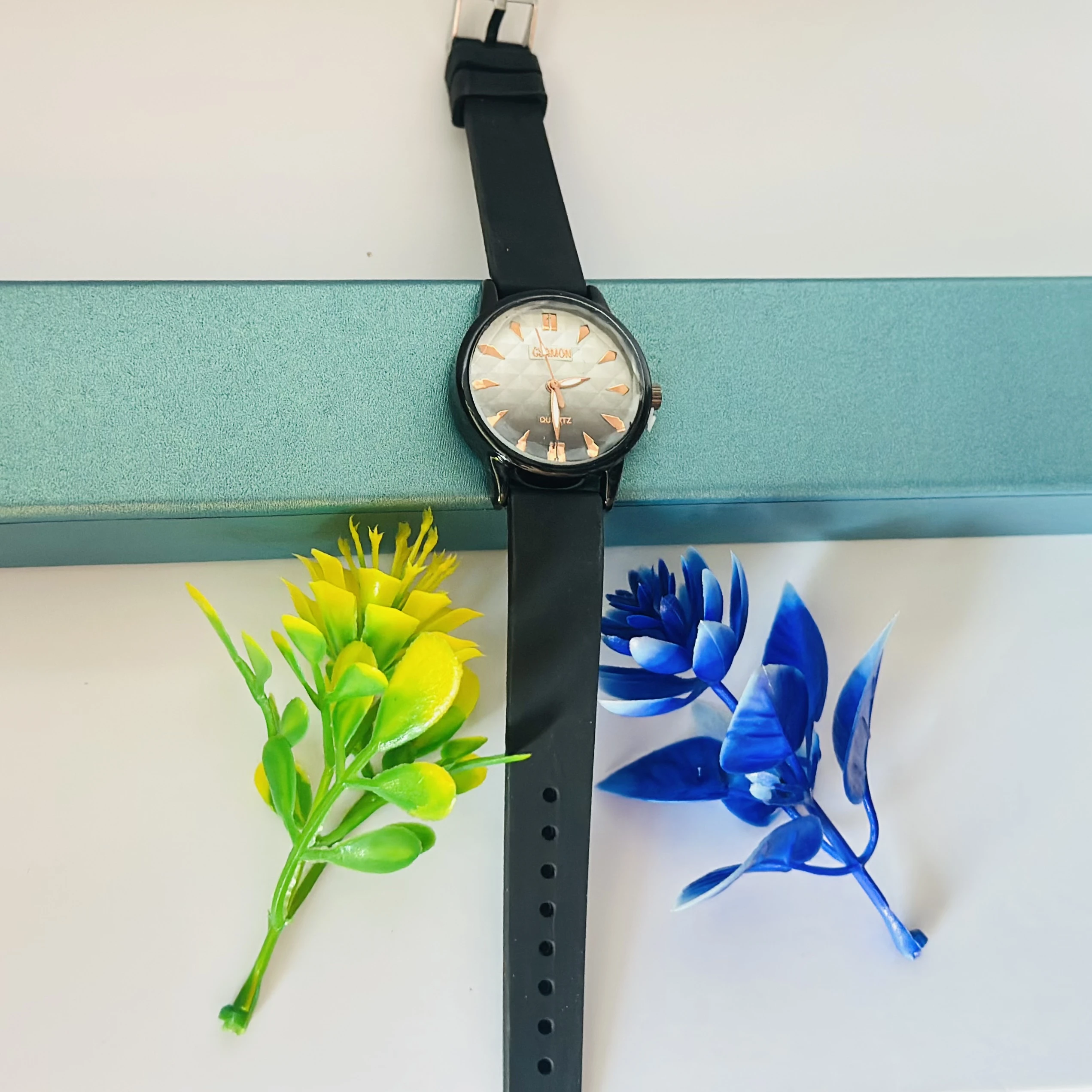 Black analog women's watch