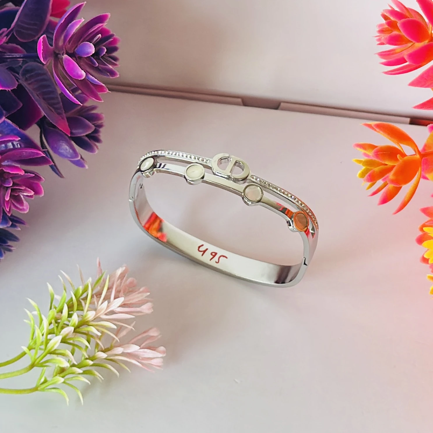 Silver toned cuff bracelet