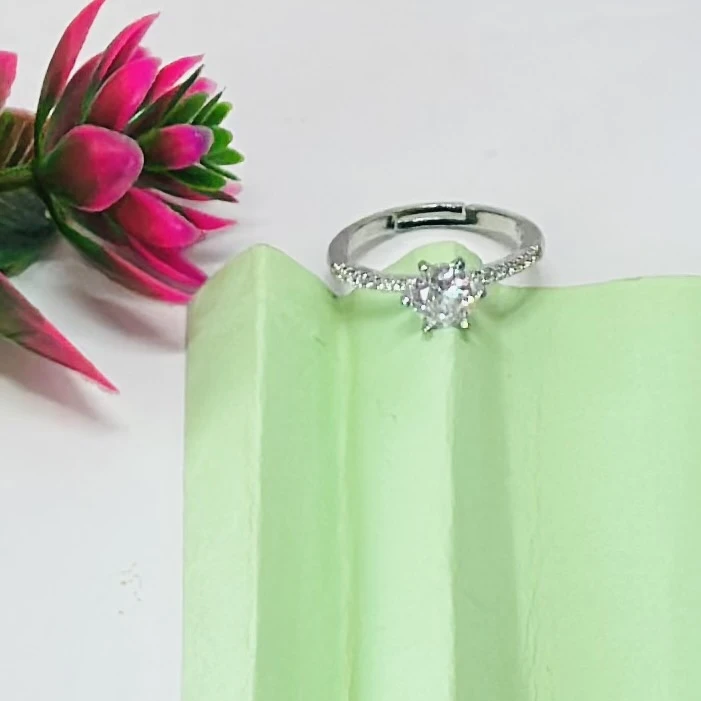 An adjustable silver-plated ring