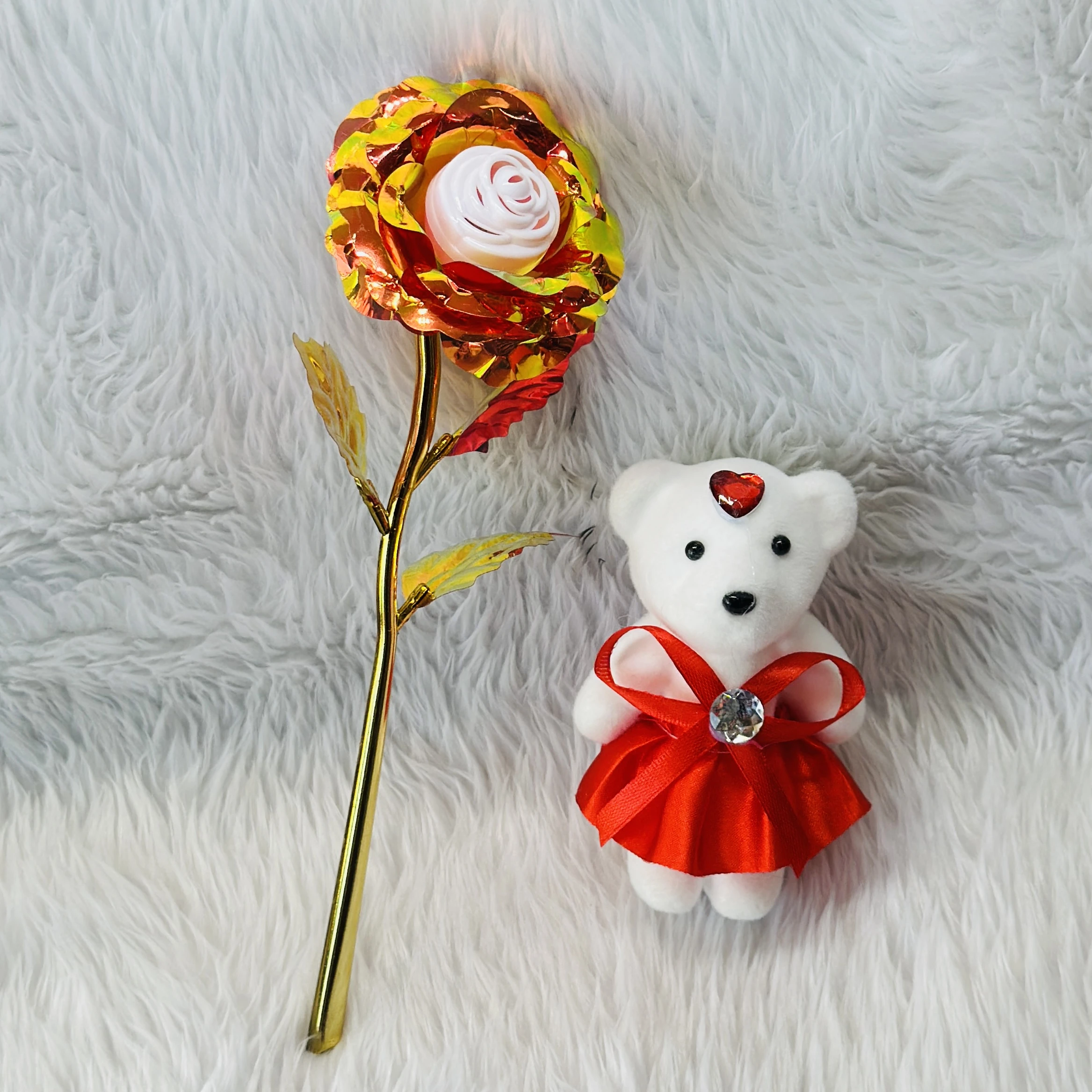 Red Rose with Teddy gift set.
