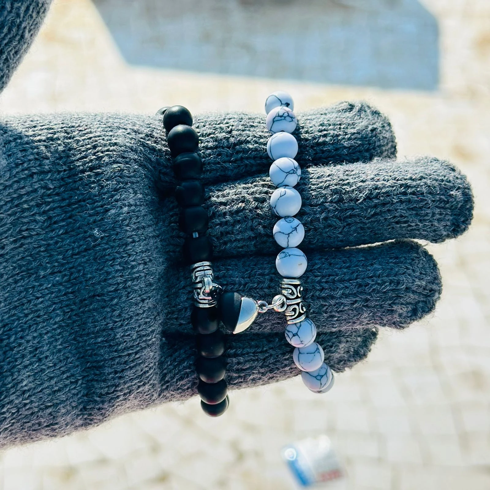 Magnetic Couples Bracelets 2 Pcs Matching