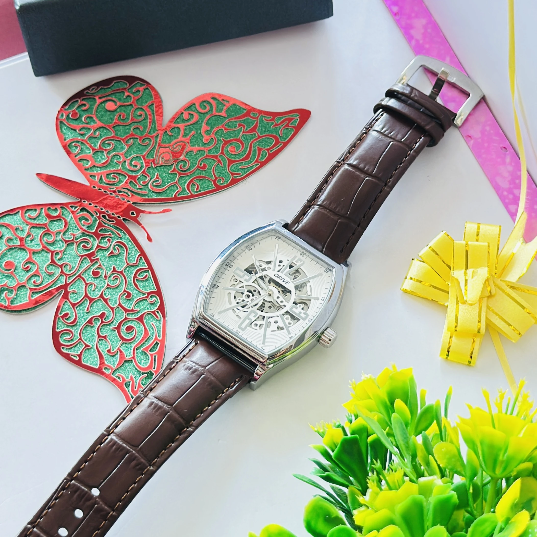 an automatic skeleton watch