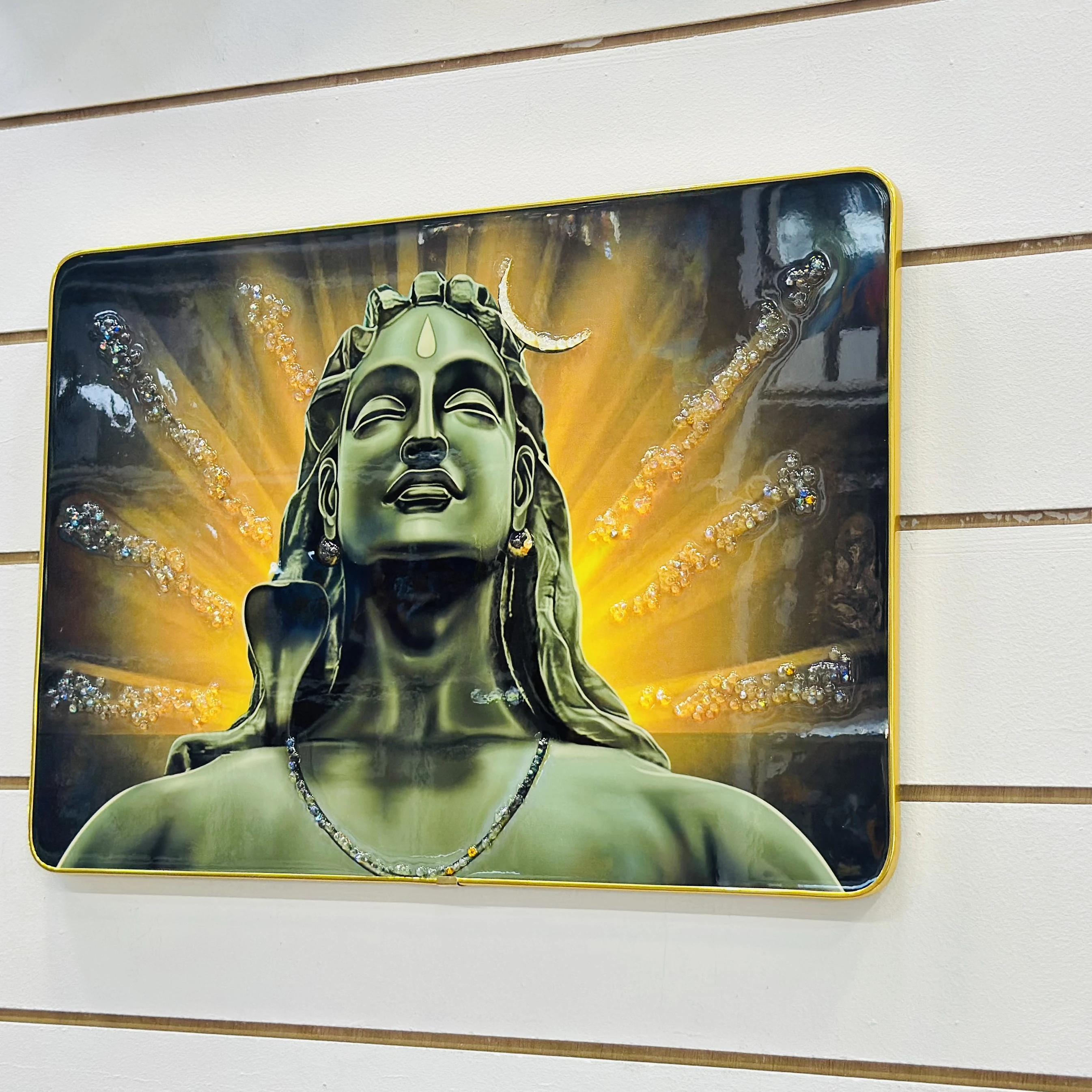 Wall painting of the Adiyogi Shiva statue. (SKU-EFF7HB)