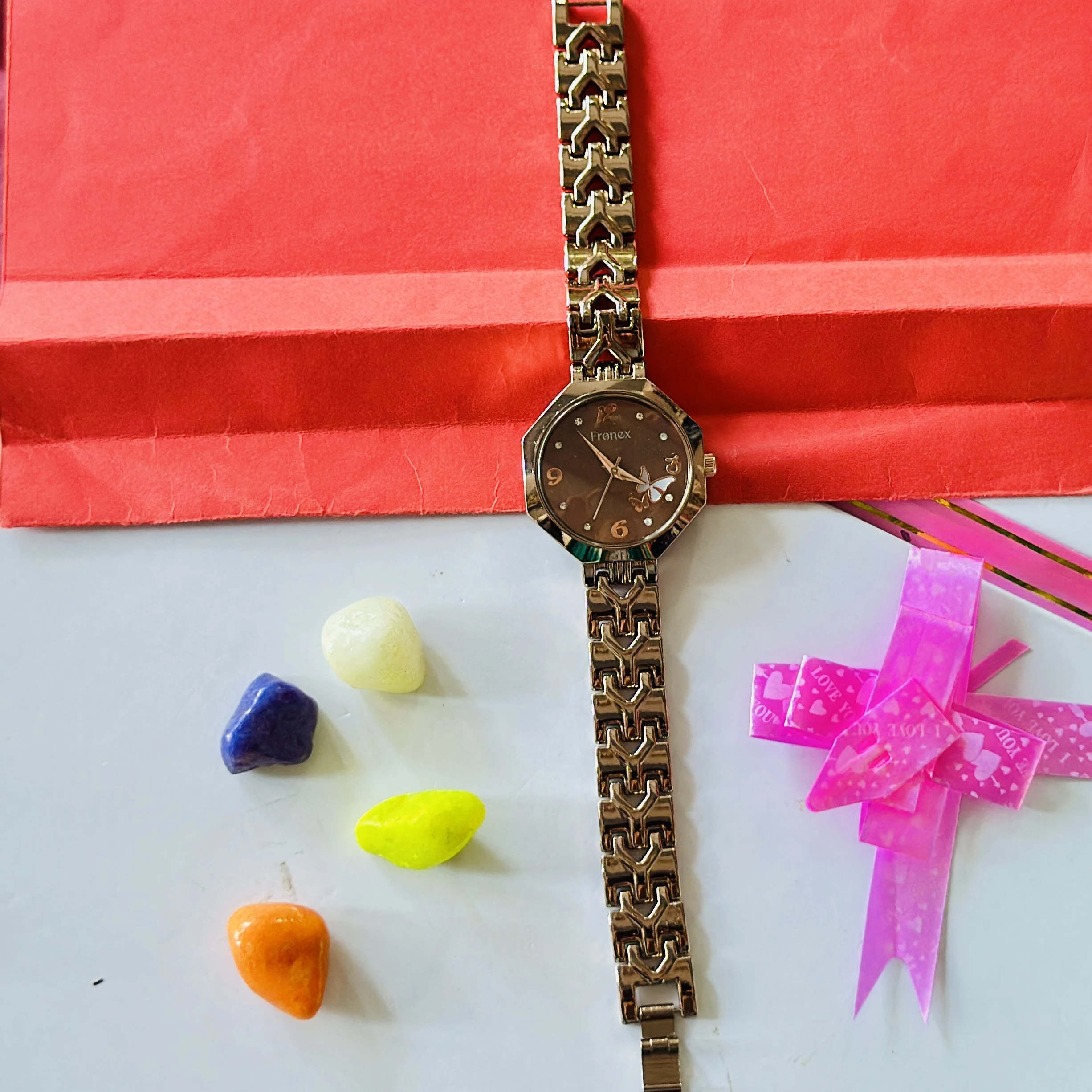 Analogx brand stainless steel wristwatch