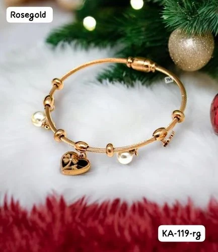 stainless steel rose gold-plated bracelet