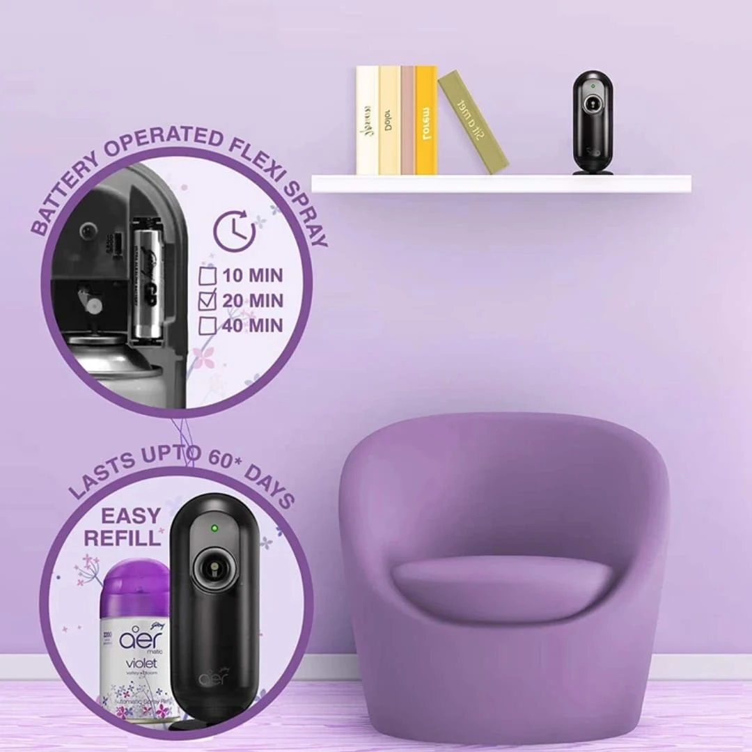 Godrej aer matic kit(violet valley-bloom)