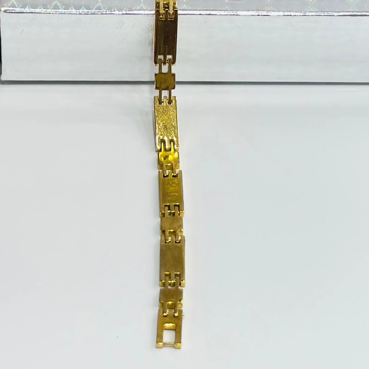 Stylish Design with Diamond Funky Design Gold Plated Bracelet for Men