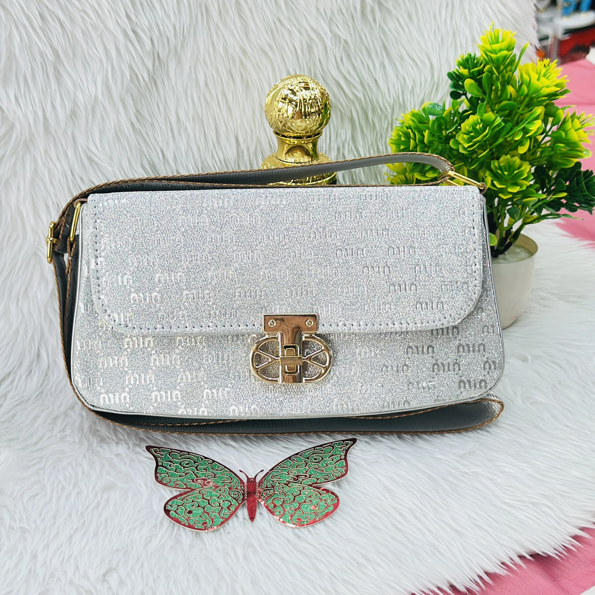 beige women's crossbody sling bag