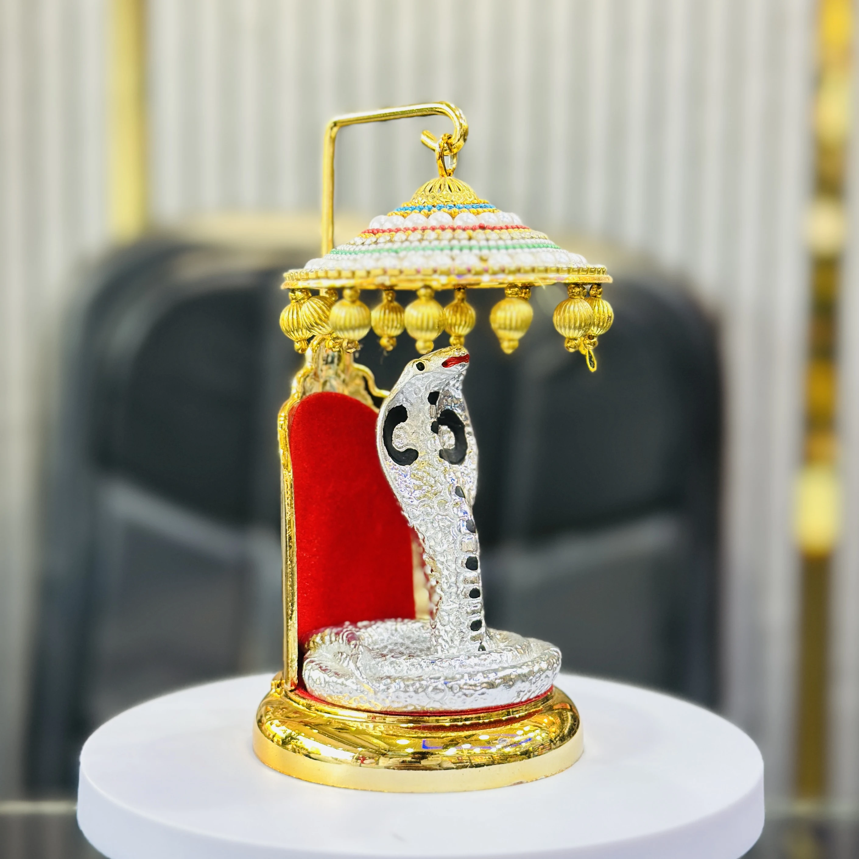 Silver gold plated Goga bapa murti