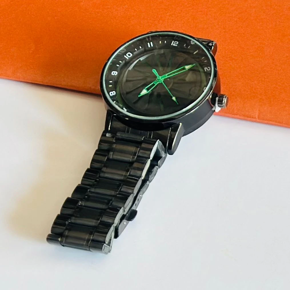 Spinning Wheel analog men's watch