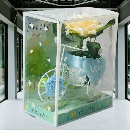 Bicycle Artificial Flower Decor Plant