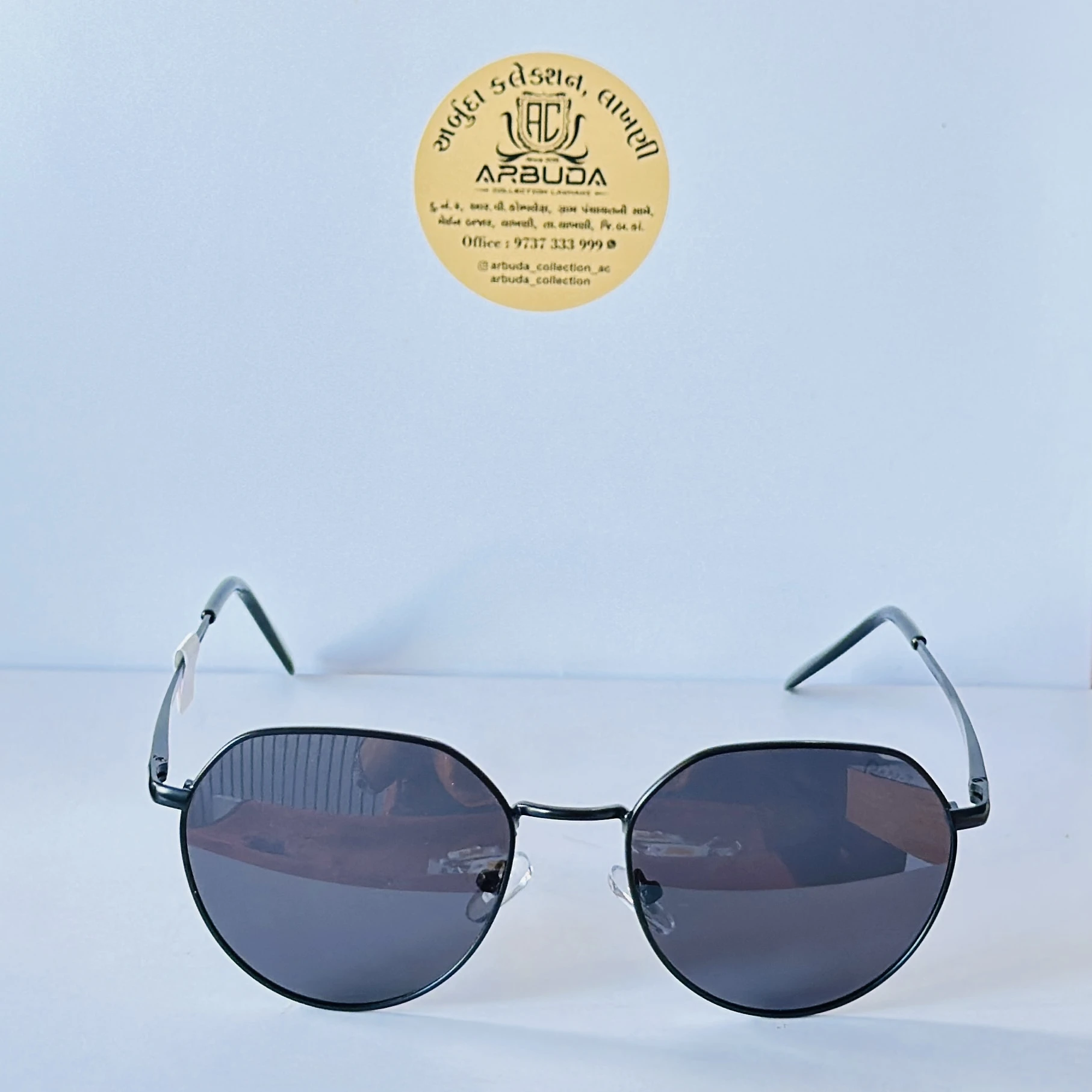 pair of retro square aviator sunglasses