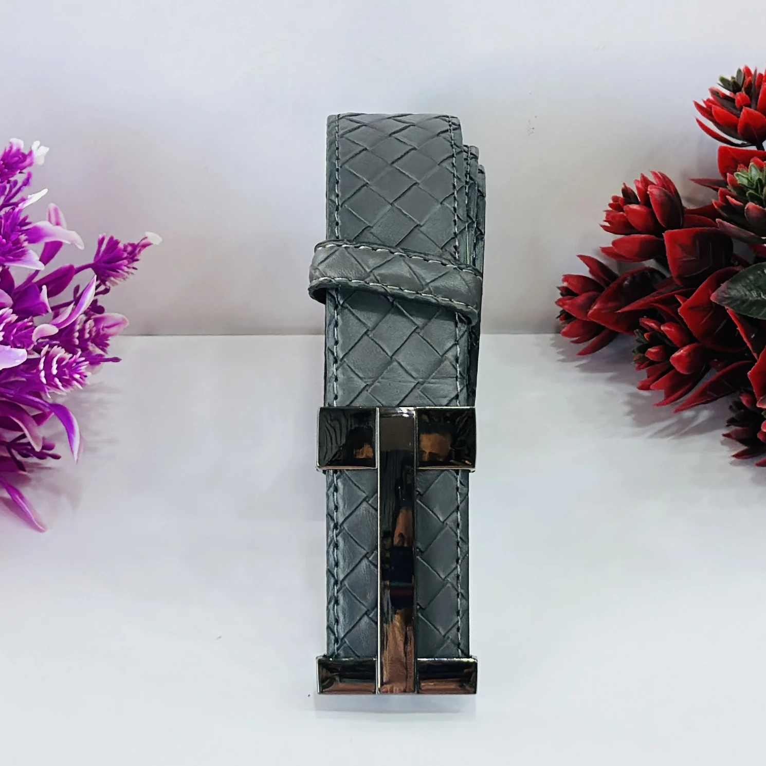 Veneta Intrecciato leather belt