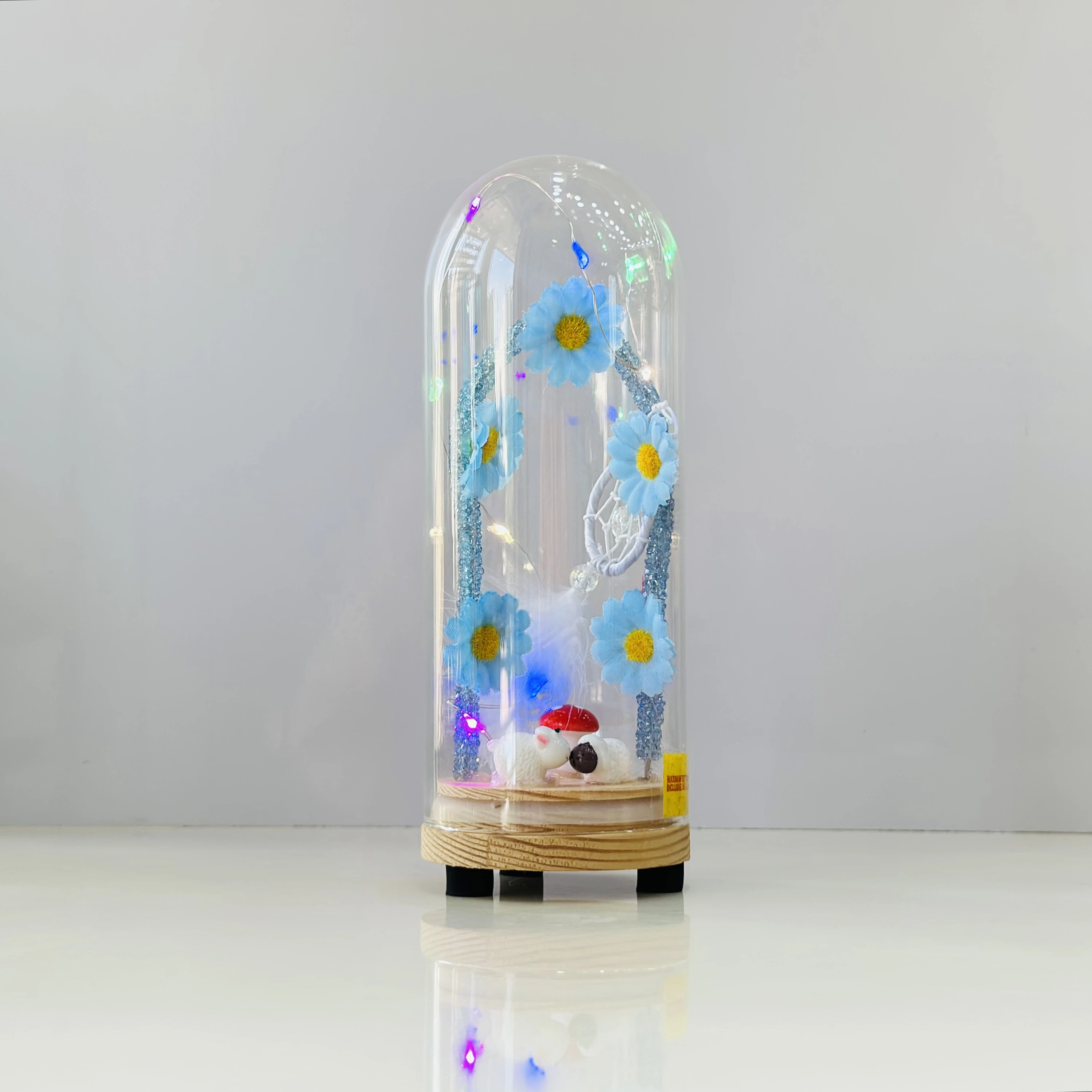 LED Galaxy Rose in Glass Dome, Eternaglow(SKU-MS9KDK)