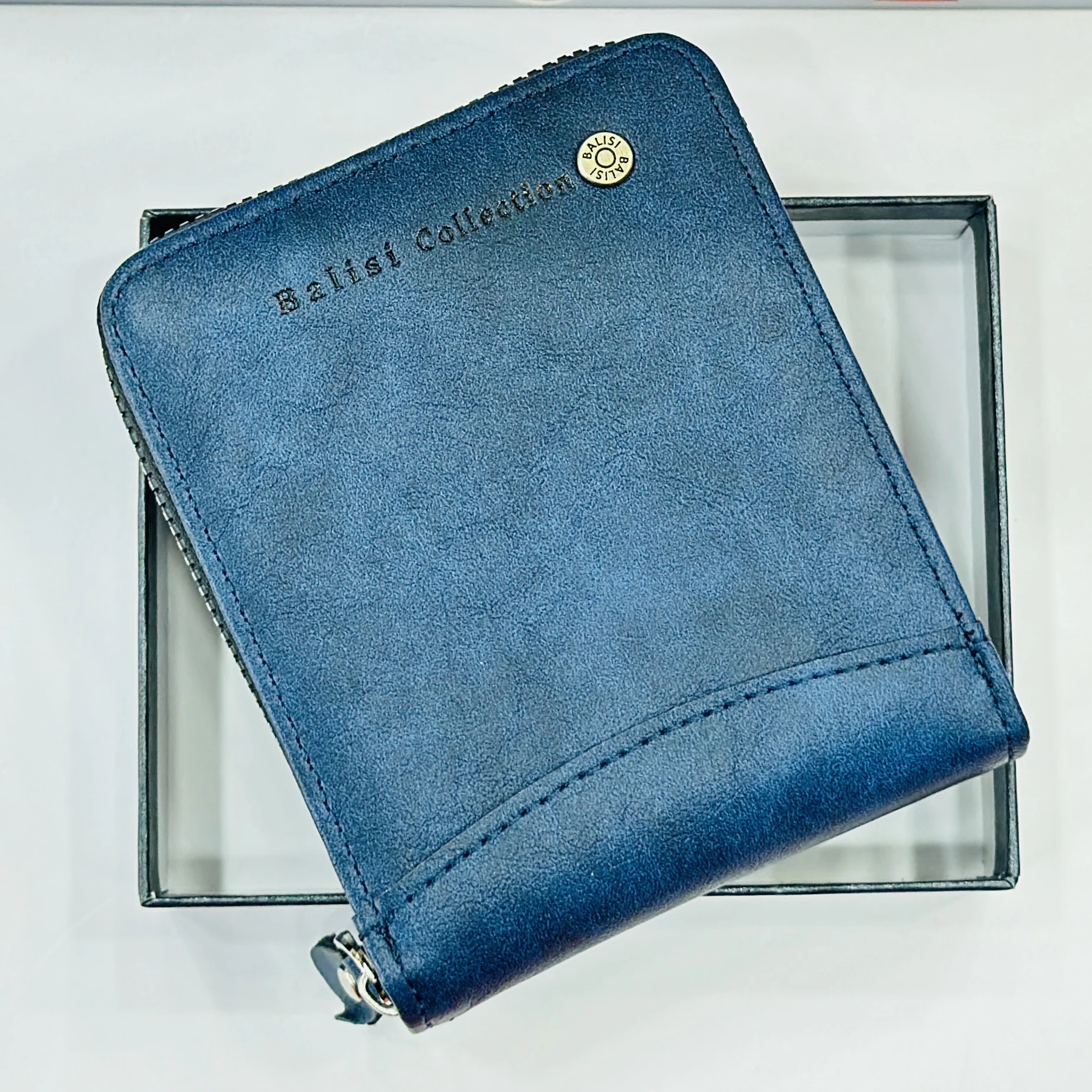 Balisi Collection brand textured leather wallet